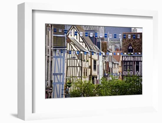 Half Timbered Norman Facades, Rouen, Normandy, France, Europe-Guy Thouvenin-Framed Photographic Print