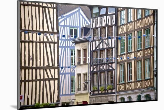 Half Timbered Norman Facades, Rouen, Normandy, France, Europe-Guy Thouvenin-Mounted Photographic Print