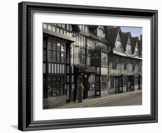 Half Timbered Shakespeare Hostelry, Stratford Upon Avon, Warwickshire, England-David Hughes-Framed Photographic Print