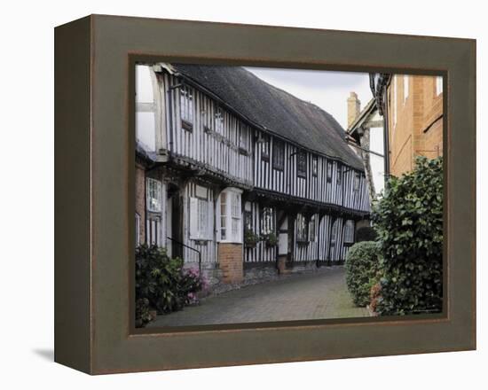 Half Timbered Tudor Buildings, Malt Mill Lane, Alcester, Warwickshire, Midlands, England-David Hughes-Framed Premier Image Canvas