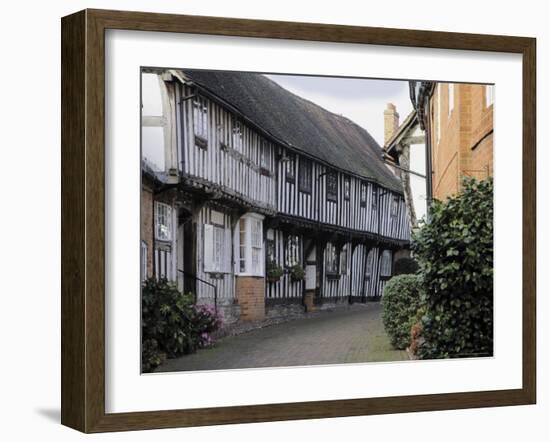 Half Timbered Tudor Buildings, Malt Mill Lane, Alcester, Warwickshire, Midlands, England-David Hughes-Framed Photographic Print