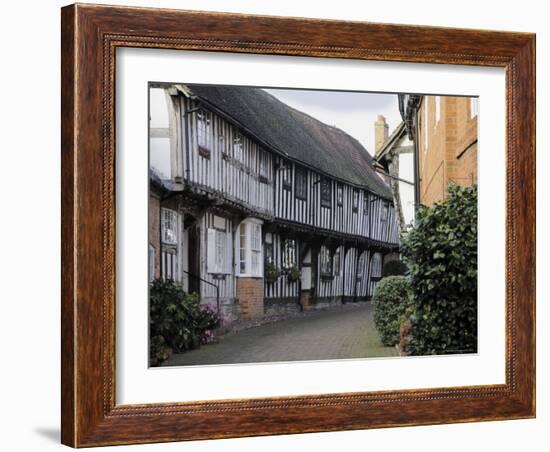 Half Timbered Tudor Buildings, Malt Mill Lane, Alcester, Warwickshire, Midlands, England-David Hughes-Framed Photographic Print