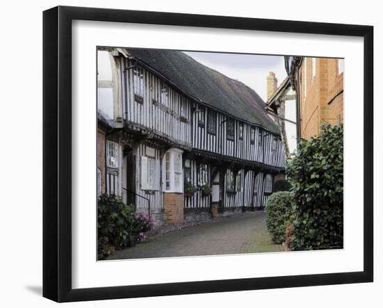 Half Timbered Tudor Buildings, Malt Mill Lane, Alcester, Warwickshire, Midlands, England-David Hughes-Framed Photographic Print