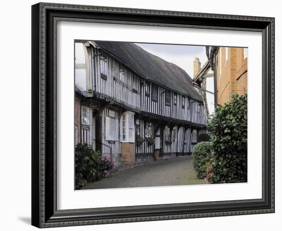 Half Timbered Tudor Buildings, Malt Mill Lane, Alcester, Warwickshire, Midlands, England-David Hughes-Framed Photographic Print