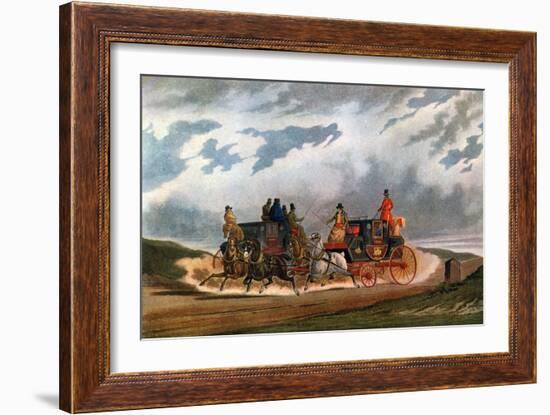 Half Way (Leeds Coac), 1837-Charles Cooper Henderson-Framed Giclee Print