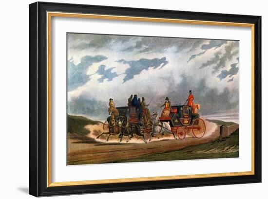 Half Way (Leeds Coac), 1837-Charles Cooper Henderson-Framed Giclee Print