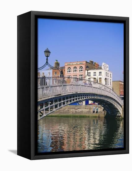 Halfpenny Bridge and River Liffey, Dublin, Ireland/Eire-Firecrest Pictures-Framed Premier Image Canvas