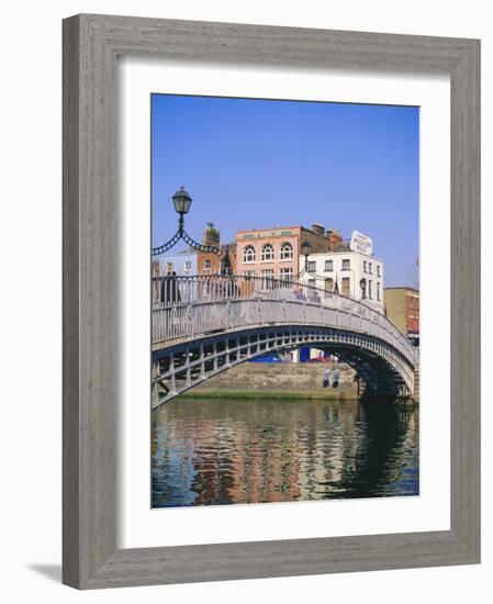 Halfpenny Bridge and River Liffey, Dublin, Ireland/Eire-Firecrest Pictures-Framed Photographic Print