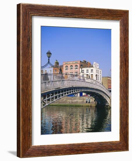 Halfpenny Bridge and River Liffey, Dublin, Ireland/Eire-Firecrest Pictures-Framed Photographic Print