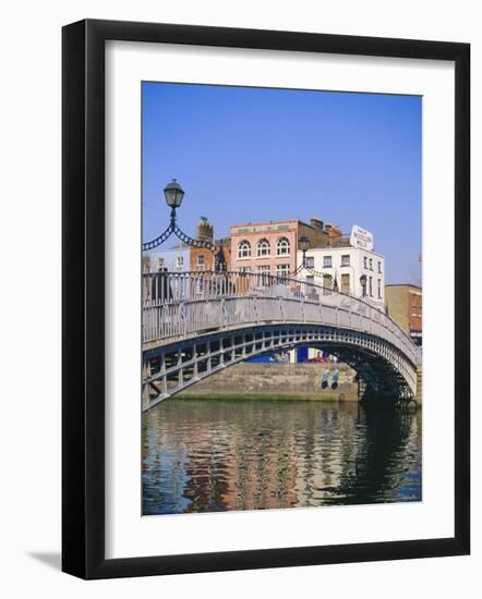 Halfpenny Bridge and River Liffey, Dublin, Ireland/Eire-Firecrest Pictures-Framed Photographic Print