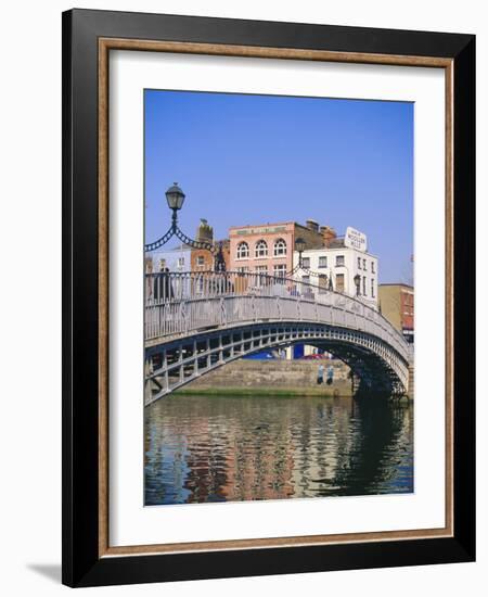 Halfpenny Bridge and River Liffey, Dublin, Ireland/Eire-Firecrest Pictures-Framed Photographic Print