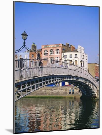 Halfpenny Bridge and River Liffey, Dublin, Ireland/Eire-Firecrest Pictures-Mounted Photographic Print