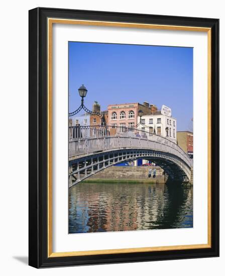 Halfpenny Bridge and River Liffey, Dublin, Ireland/Eire-Firecrest Pictures-Framed Photographic Print