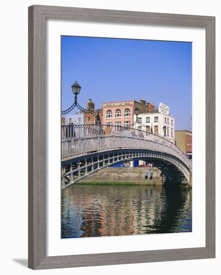 Halfpenny Bridge and River Liffey, Dublin, Ireland/Eire-Firecrest Pictures-Framed Photographic Print