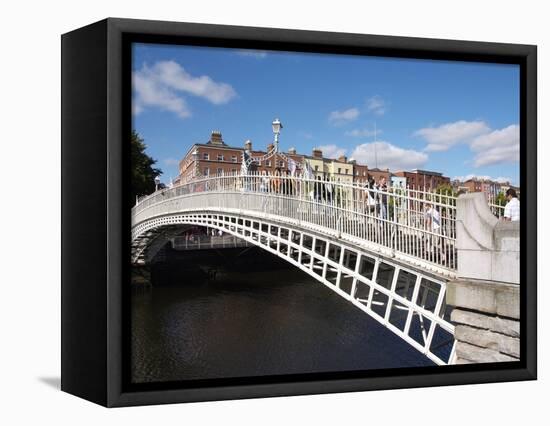 Halfpenny Bridge over River Liffey, Dublin, Republic of Ireland, Europe-Hans Peter Merten-Framed Premier Image Canvas