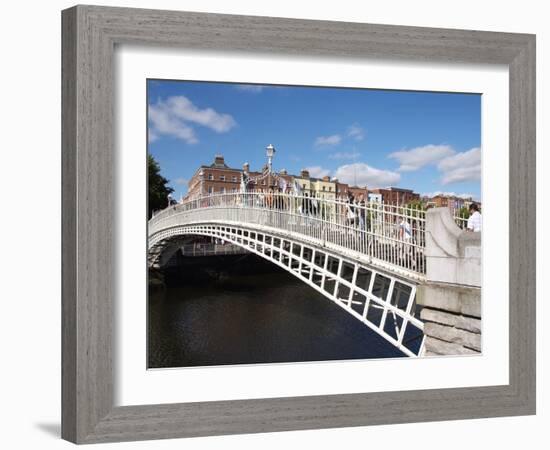 Halfpenny Bridge over River Liffey, Dublin, Republic of Ireland, Europe-Hans Peter Merten-Framed Photographic Print