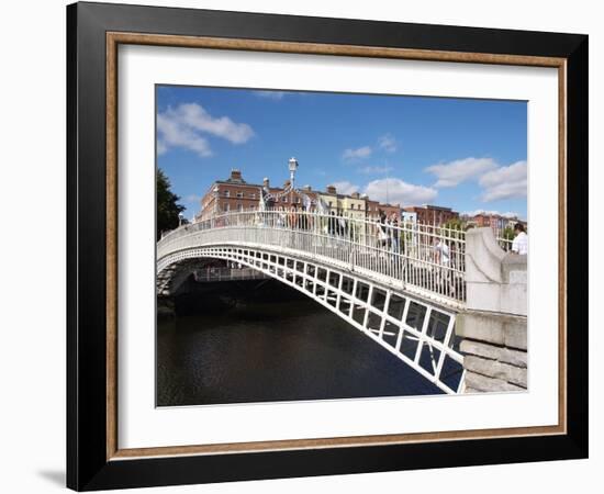 Halfpenny Bridge over River Liffey, Dublin, Republic of Ireland, Europe-Hans Peter Merten-Framed Photographic Print