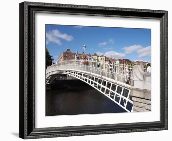 Halfpenny Bridge over River Liffey, Dublin, Republic of Ireland, Europe-Hans Peter Merten-Framed Photographic Print