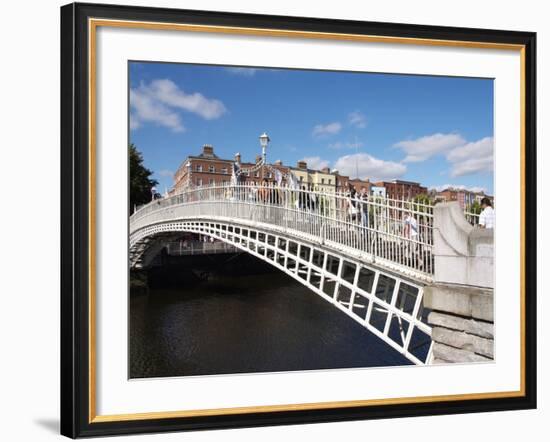 Halfpenny Bridge over River Liffey, Dublin, Republic of Ireland, Europe-Hans Peter Merten-Framed Photographic Print