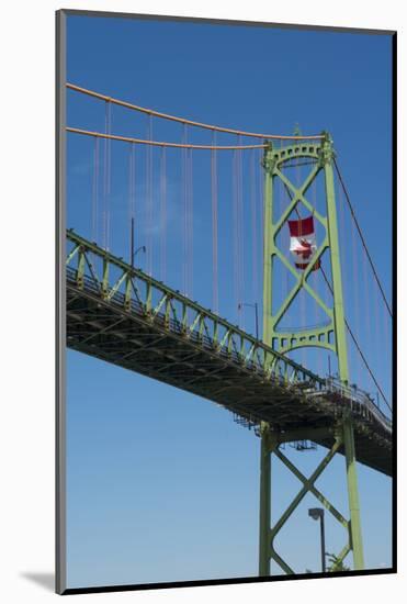Halifax, Nova Scotia, Harbor with Large Famous Bridge Mckay Bridge with Canadian Flag Flying-Bill Bachmann-Mounted Photographic Print