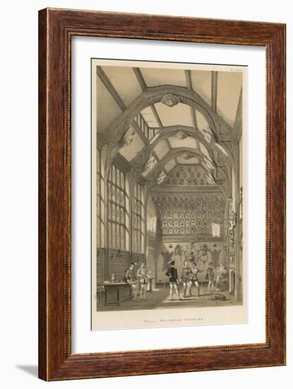 Hall, Adlington, Cheshire-Joseph Nash-Framed Giclee Print