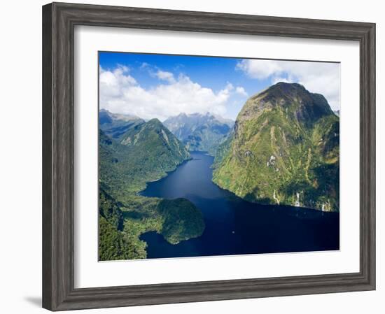 Hall Arm, Doubtful Sound, Fjordland National Park, South Island, New Zealand-David Wall-Framed Photographic Print