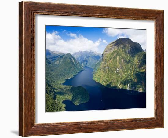 Hall Arm, Doubtful Sound, Fjordland National Park, South Island, New Zealand-David Wall-Framed Photographic Print