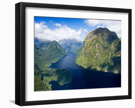 Hall Arm, Doubtful Sound, Fjordland National Park, South Island, New Zealand-David Wall-Framed Photographic Print