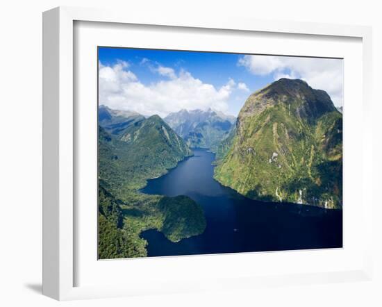 Hall Arm, Doubtful Sound, Fjordland National Park, South Island, New Zealand-David Wall-Framed Photographic Print