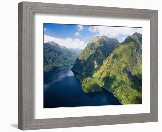 Hall Arm, Doubtful Sound, Fjordland National Park, South Island, New Zealand-David Wall-Framed Photographic Print