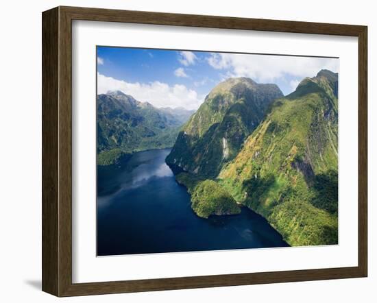 Hall Arm, Doubtful Sound, Fjordland National Park, South Island, New Zealand-David Wall-Framed Photographic Print