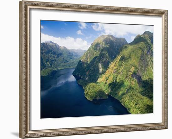 Hall Arm, Doubtful Sound, Fjordland National Park, South Island, New Zealand-David Wall-Framed Photographic Print