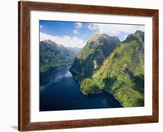 Hall Arm, Doubtful Sound, Fjordland National Park, South Island, New Zealand-David Wall-Framed Photographic Print