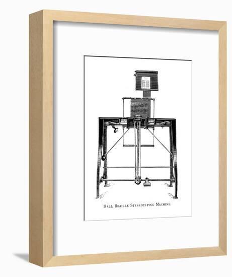 'Hall Braille Stereotyping Machine', 1919-Unknown-Framed Giclee Print