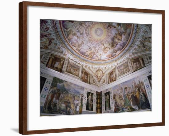 Hall of Angels, with Ceiling Frescoes-Giovanni De Vecchi-Framed Giclee Print