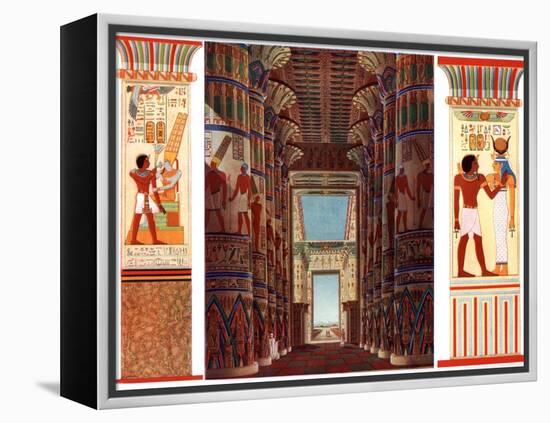 Hall of Columns in the Great Temple of Karnak, Egypt, 1933-1934-null-Framed Premier Image Canvas