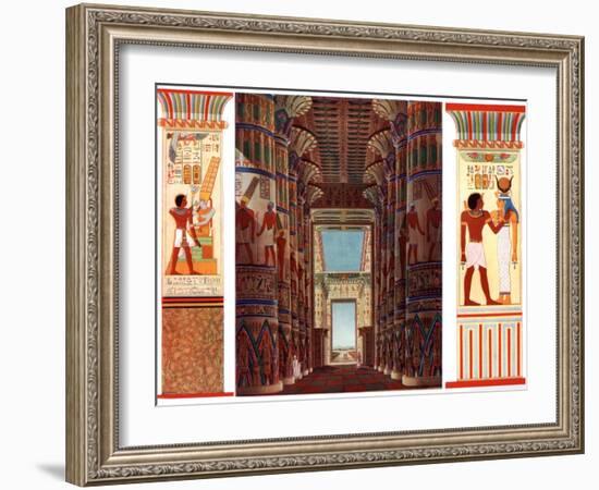 Hall of Columns in the Great Temple of Karnak, Egypt, 1933-1934-null-Framed Giclee Print