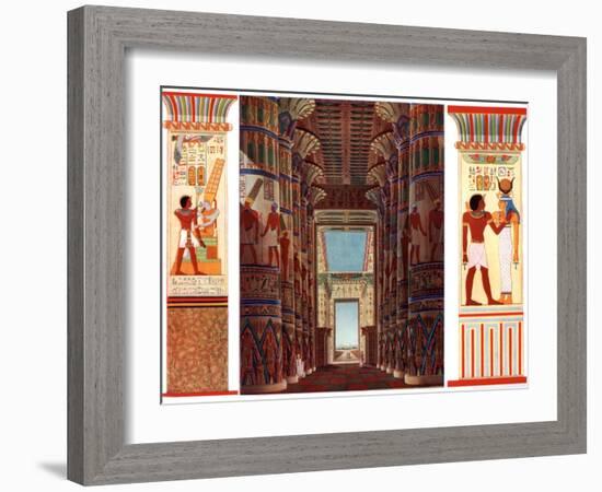 Hall of Columns in the Great Temple of Karnak, Egypt, 1933-1934-null-Framed Giclee Print