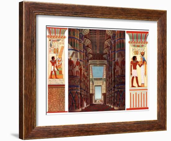 Hall of Columns in the Great Temple of Karnak, Egypt, 1933-1934-null-Framed Giclee Print