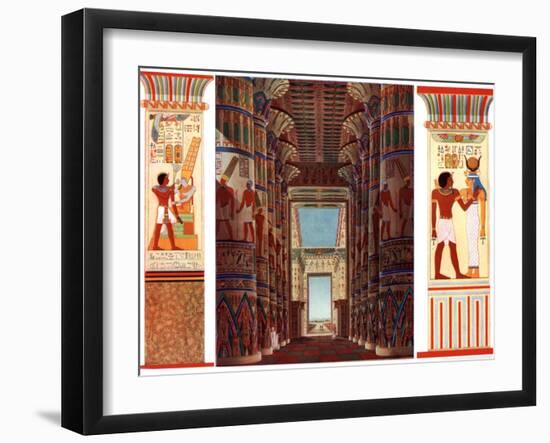 Hall of Columns in the Great Temple of Karnak, Egypt, 1933-1934-null-Framed Giclee Print