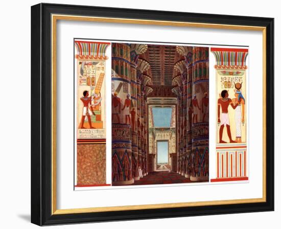 Hall of Columns in the Great Temple of Karnak, Egypt, 1933-1934-null-Framed Giclee Print