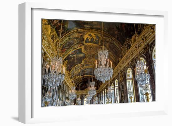 Hall of Mirrors, Palace of Versailles (Photo)-Jules Hardouin Mansart-Framed Giclee Print