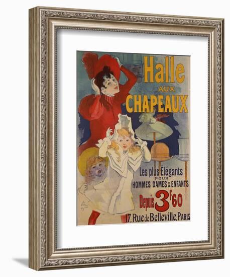 Halle aux Chapeaux, circa 1892-Jules Chéret-Framed Giclee Print
