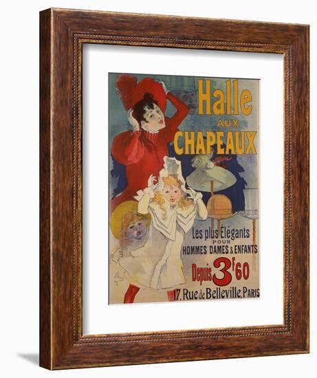 Halle aux Chapeaux, circa 1892-Jules Chéret-Framed Giclee Print