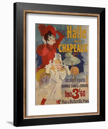 Halle aux Chapeaux, circa 1892-Jules Chéret-Framed Giclee Print