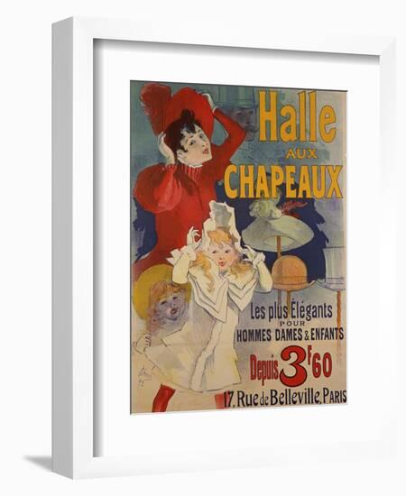 Halle aux Chapeaux, circa 1892-Jules Chéret-Framed Giclee Print