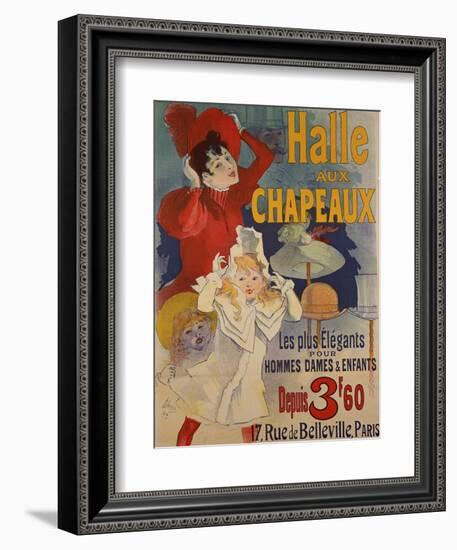 Halle aux Chapeaux, circa 1892-Jules Chéret-Framed Giclee Print