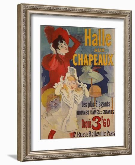 Halle aux Chapeaux, circa 1892-Jules Chéret-Framed Giclee Print