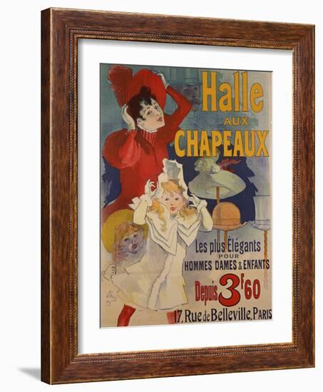 Halle aux Chapeaux, circa 1892-Jules Chéret-Framed Giclee Print