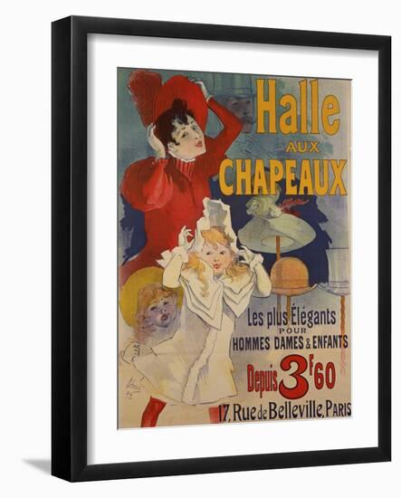 Halle aux Chapeaux, circa 1892-Jules Chéret-Framed Giclee Print
